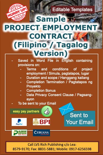 employment status in tagalog